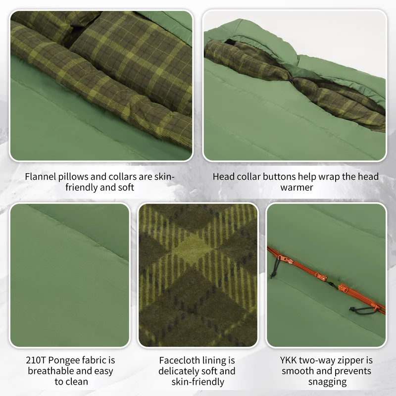 AutumnField™ Double Synthetic Sleeping Bag 43°F / 6°C
