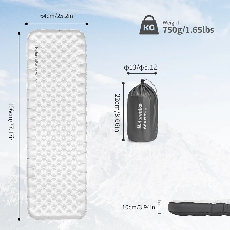 TuYe™ R6.5 Ultralight Inflatable Pad with Reinforced Sidewalls