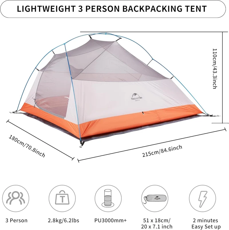 Cloud Up™ Base 3-Person Ultralight Backpacking Tent
