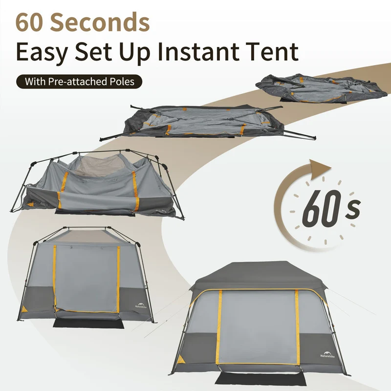 Cape™ 5.2 4-Person Square Pop-Up Camping Tent