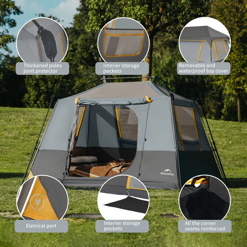 Cape™ 5.2 4-Person Square Pop-Up Camping Tent