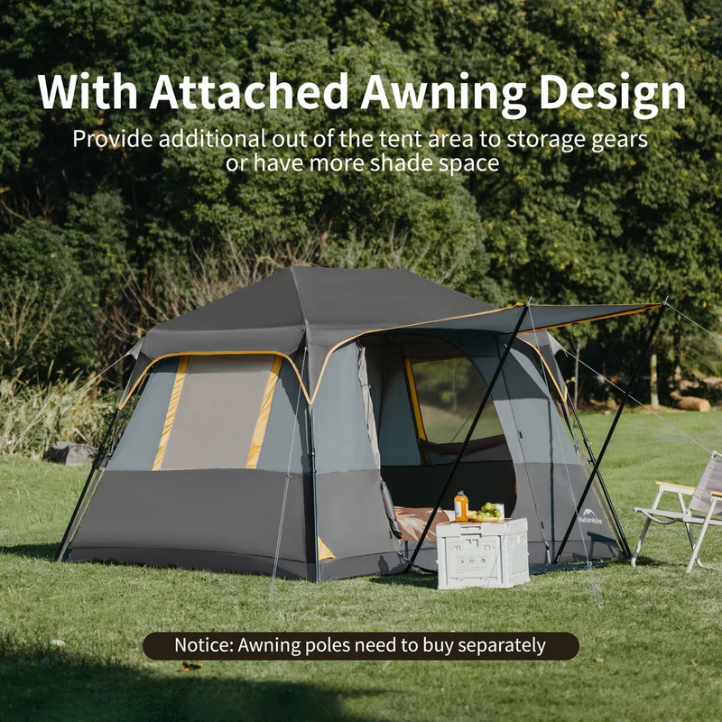 Cape™ 5.2 4-Person Square Pop-Up Camping Tent