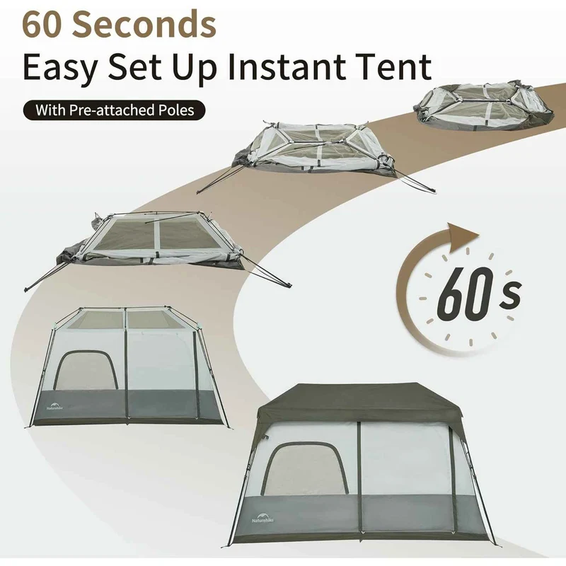 Cape™ 8.3 6-Person Square Pop-Up Camping Tent