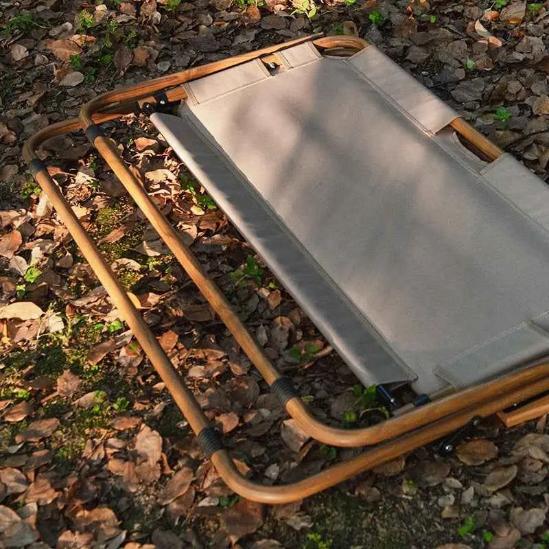 Wood Grain Double Camping Chair