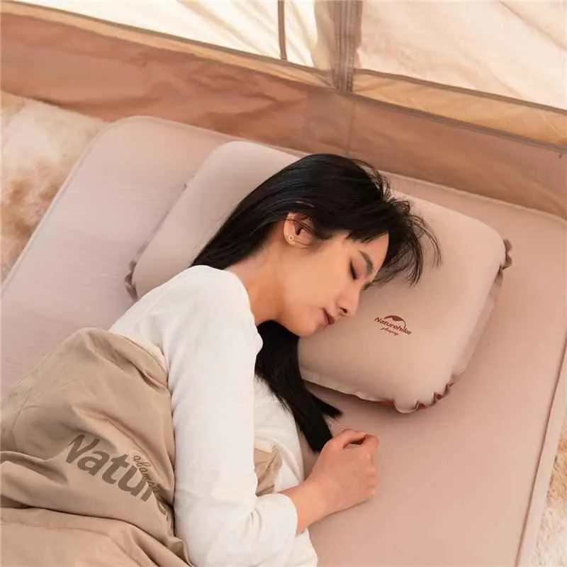 3D Hybrid Foam-Inflatable Camping Pillow